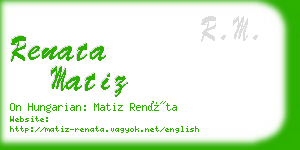 renata matiz business card